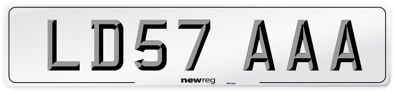 LD57 AAA Number Plate from New Reg